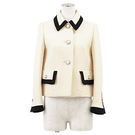 Casaco Miu Miu 100% Lã Branco Outro