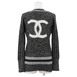 Chanel COCO Mark Kaschmirpullover Braun Schwarz