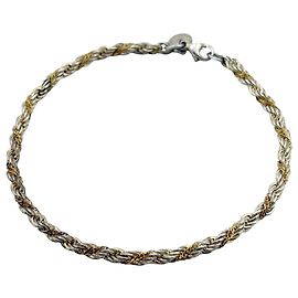 Pulseira com Pingente Twist Rope Tiffany & Co. Prata Dourado