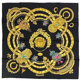 Hermès Lenço Hermes Carre 90 KOSMIMA Preto