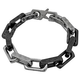 Pulsera de metal con cadena Monogram Louis Vuitton Negro Plata