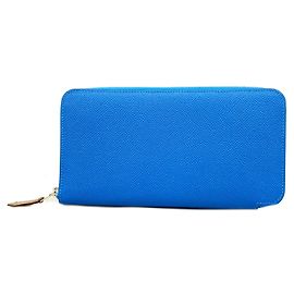 Hermès Hermes Azap Long Wallet Blue