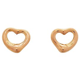 Boucles d'oreilles puces cœur Tiffany & Co. en or rose 18K Autre