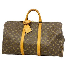 Louis Vuitton Boston Monogram Keepall 50 Marrone