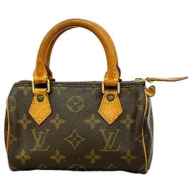 Louis Vuitton Monogram Mini Speedy Handtasche Braun