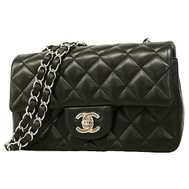 Borsa a tracolla Chanel Mini Matelassé con catena Nero