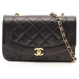 Sac à épaule Chanel Matelassé Diana Flap Noir