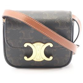 Céline Borsa a tracolla Celine Mini Claude Triomphe Marrone Nero