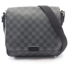 Louis Vuitton District PM Damier Graphite Shoulder Bag Black
