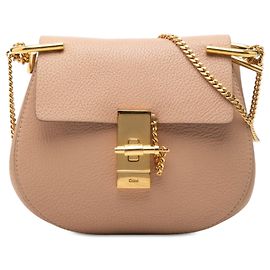 Chloé Mini Borsa a Tracolla Drew in Pelle Rosa Rosa