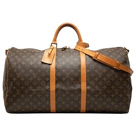 Louis Vuitton Brown Monogram Keepall Bandouliere 60 Marrone