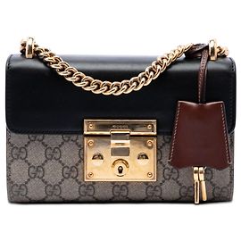 Gucci Beige Small GG Supreme Padlock Crossbody Beige