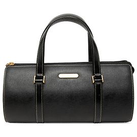 Burberry Black Leather Handbag Black