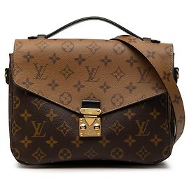 Louis Vuitton Brown Monogram Reverse Pochette Metis Marrone
