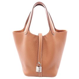 Hermès Brown Clemence Picotin Lock 18 Marron
