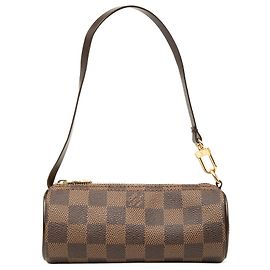Louis Vuitton Brown Damier Ebene Papillon Pochette Marron