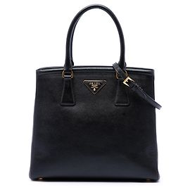Borsa Satchel Prada Black Saffiano Lux Parabole Nero