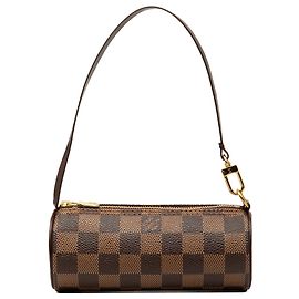 Louis Vuitton Brown Damier Ebene Papillon Pochette Marron
