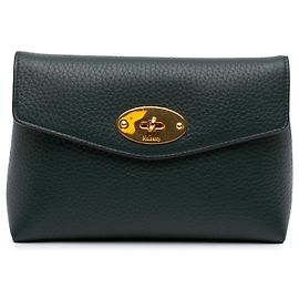 Necessaire Darley em pele de vitelo granulada Small, Verde Mulberry Verde Verde escuro