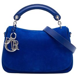 Bolsa Dune Dior de camurça azul com aba Azul Azul escuro