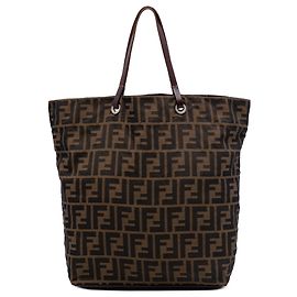Fendi Brown Zucca Canvas Tote Brown