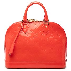 Louis Vuitton Orange Monogram Vernis Alma PM Orange