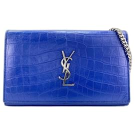 Yves Saint Laurent Cassandra Schultertasche, Blue Blau