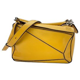 Borsa Loewe Puzzle - Borsa a tracolla gialla Giallo