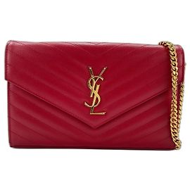 Sac à épaule Yves Saint Laurent Cassandra Rouge