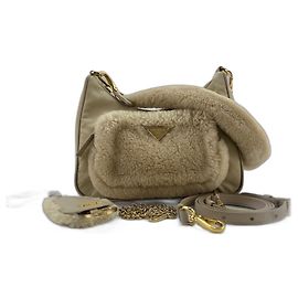 Sac à épaule Prada Beige Beige
