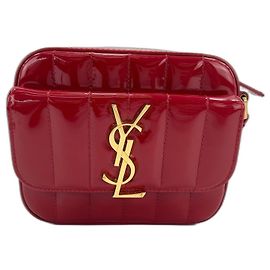 Borsa a tracolla Yves Saint Laurent Vicky Rosso