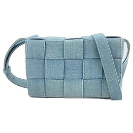 Borsa a tracolla Bottega Veneta Cassette - Blue Blu