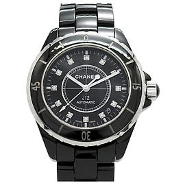 Orologio da uomo Chanel J12 Diamond H1626 Quadrante Nero Altro