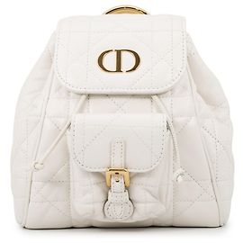 Christian Dior Macro Cannage Caro Rucksack Weiß