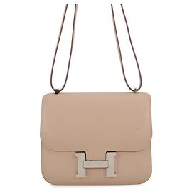 Hermès Bolsa de ombro Hermes Mini Constance 3 em couro Swift Argile Outro
