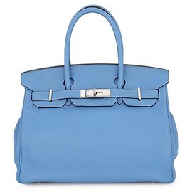 Hermès Hermes Birkin 30 Handbag in Blue Paradise Blue