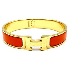 Hermès Hermes Clic Clac PM Bangle Cuff in Orange Orange