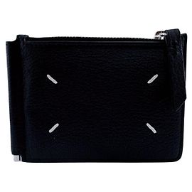 Maison Martin Margiela Maison Margiela Black Leather Coin Case Black
