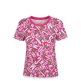 T-shirt Moschino Teddy Bear e Logo Rosa Bianco