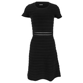 Michael Michael Kors Bandage-Kleid knielang aus schwarzer Viskose Schwarz