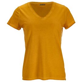 T-shirt com decote em V Michael Kors em algodão amarelo Amarelo