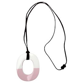 Hermès Collar de madera Hermes Isthme Rosa