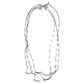 Collana multi-filo in metallo vintage Yves Saint Laurent Argento Metallico