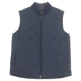 Autre Marque Brioni Checkered Polyester Puffer Jacket Blue Navy blue