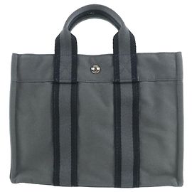Sac cabas Hermès Fool Toe PM en coton Marron