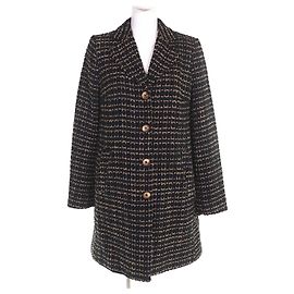 Dolce & Gabbana Dolce&Gabbana Leopard Pattern Tweed Coat Black