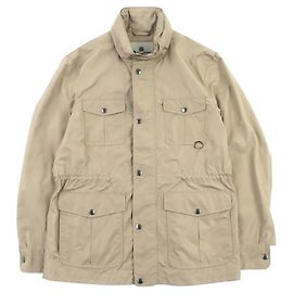 Autre Marque Aquascutum LONDON Logo Button Zip-up Field Jacket Cotton Jacket Beige