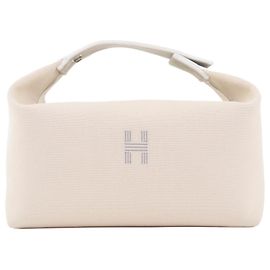 Hermès Bolsa de mão Hermes Bride a Brac GM em algodão Branco Cru