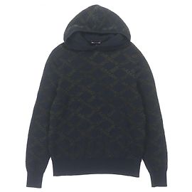 Emporio Armani Hoodie aus Wolle Schwarz Khaki