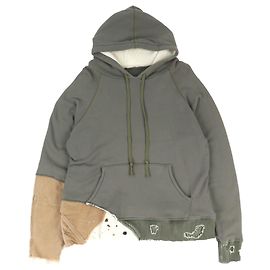 Autre Marque Greg Lauren FRAGMENT HOODIE Hoodie Vert Kaki
